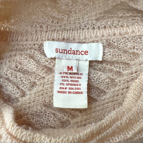 Sundance Verve Wool Blend Mock Neck Knit Sweater Light Tan Size M - Picture 5 of 5